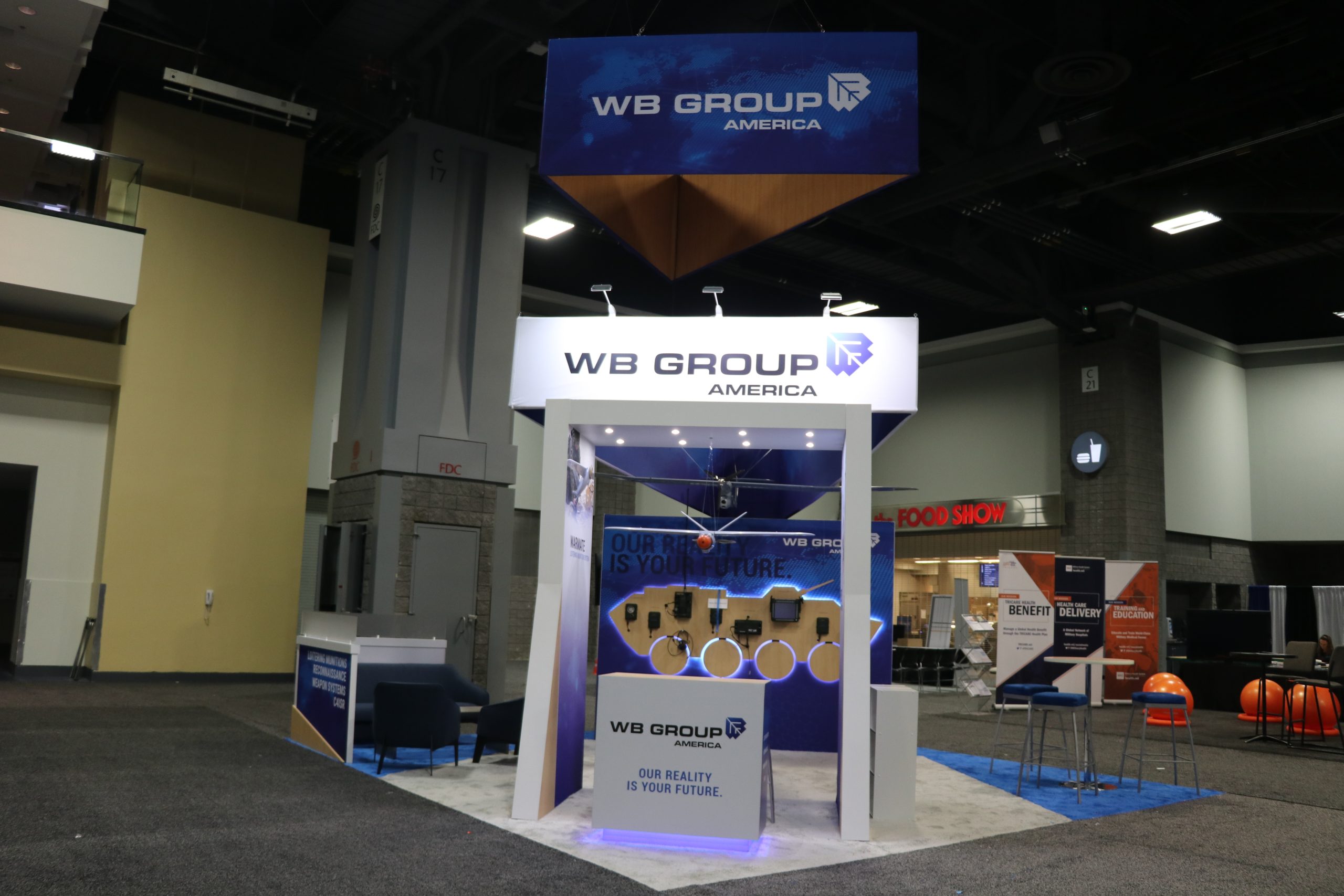 WB group custom exhibit stand